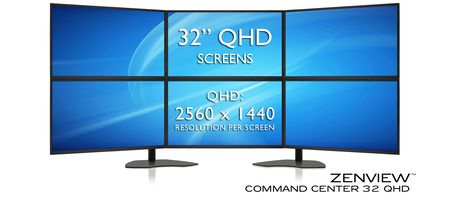 UltraView Quad 32: Four 32″ Monitors 3840x2160